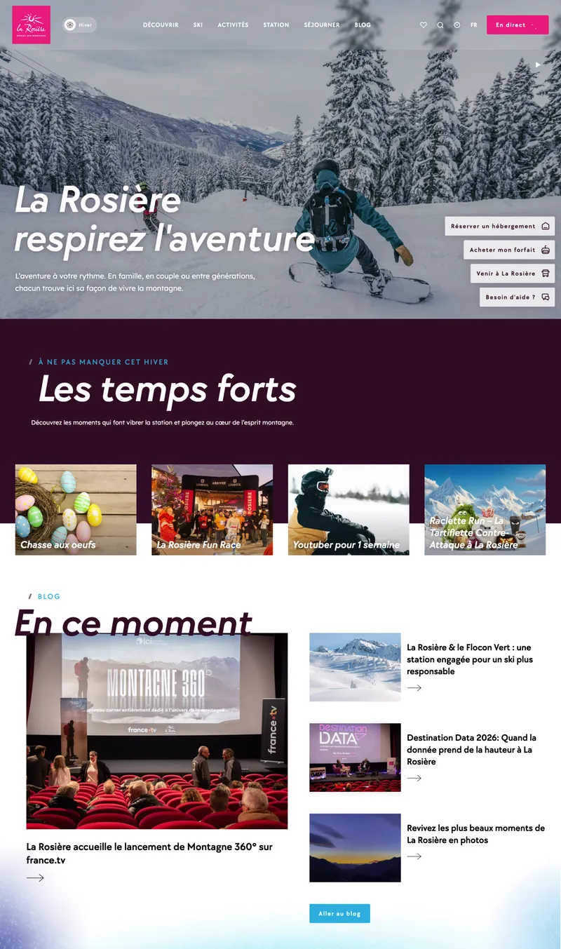Page d'accueil complète de larosiere.net