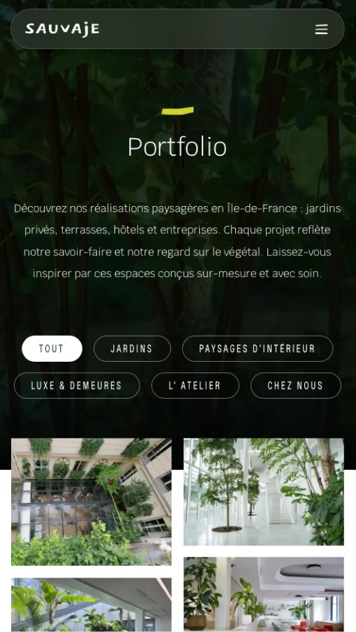 sauvaje.fr sur mobile